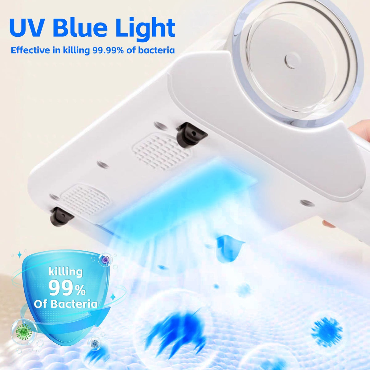 UV‑C Cordless Dust Mite Vacuum Handheld Sanitizing Cleaner with 1200 mAh Battery