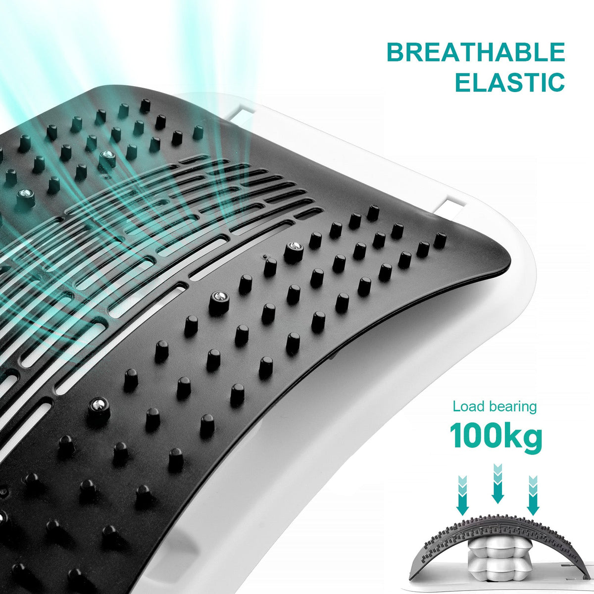 Adjustable Air Lumbar Spine Reliever – Inflatable Back Stretcher with Acupressure & Magnets