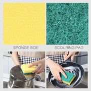 30 Pcs Heavy‑Duty Sponge Scourers – Multi‑Purpose Kitchen Cleaning Pads
