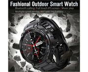 Smart Watch for Men with Bluetooth Rugged & Durable Smartwatch Sports Heart Rate  | Black