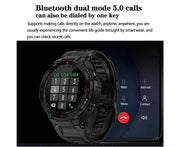 Smart Watch for Men with Bluetooth Rugged & Durable Smartwatch Sports Heart Rate  | Black