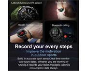 Smart Watch for Men with Bluetooth Rugged & Durable Smartwatch Sports Heart Rate  | Black