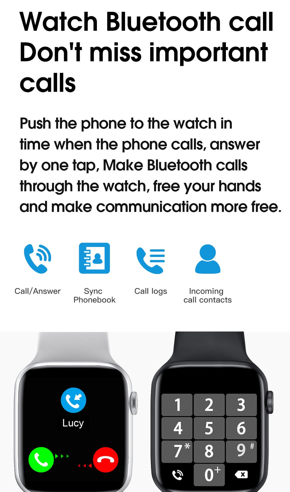 HW22/W26 Pro Smartwatch Series 6 44mm Smartwatch, Bluetooth, Heart Rate, iOS/Android